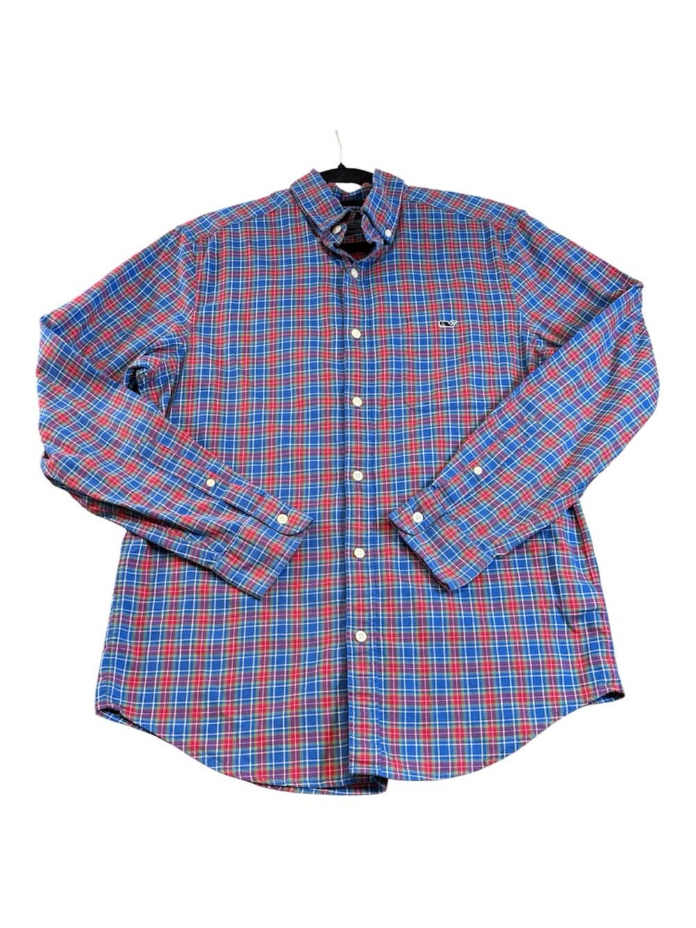Vineyard Vines Tucker Plaid Button Down Shirt Men’s M Red Blue Classic Fit